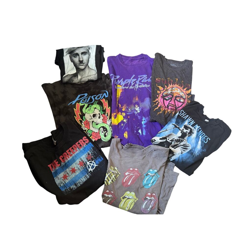 Random band tee lot graphic‎ tees xl